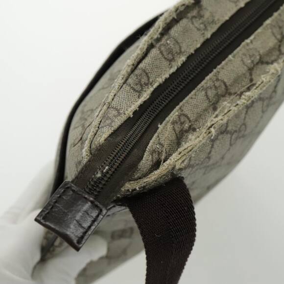 GUCCI GG Supreme Shoulder Bag Pvc Leather Beige Brown Silver - Picture 9 of 16